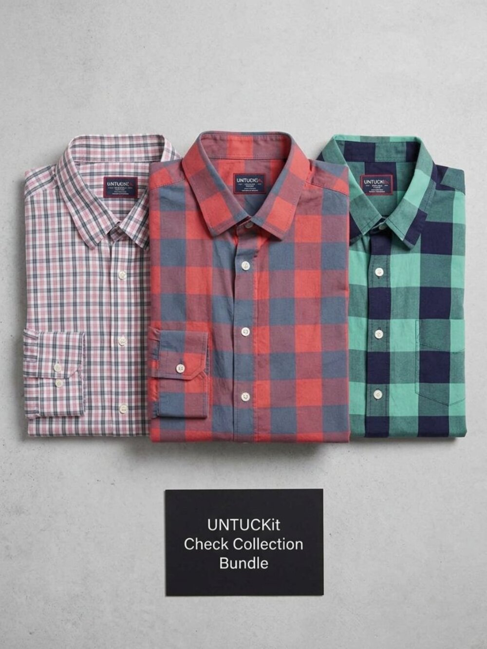 UNTUCKit Men's Button Down Shirt Bundle (3 Pack) - Size Medium - EUC